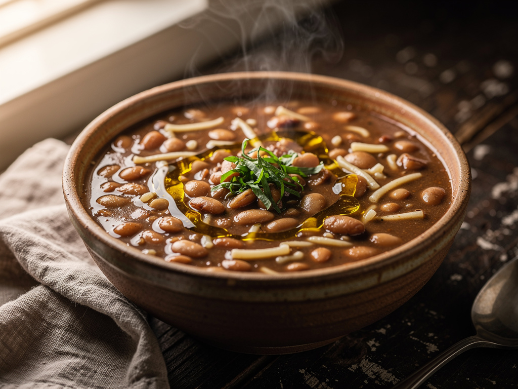 Bean Soup with Noodles