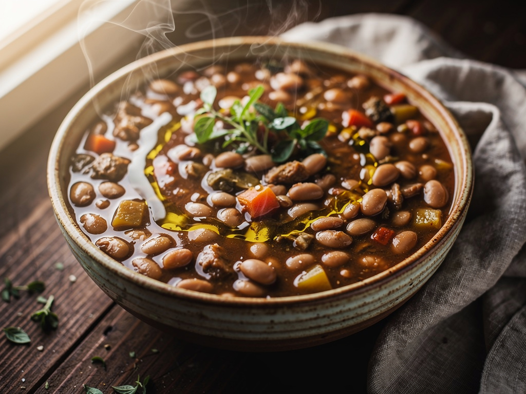 Bean Soup with Walnuts