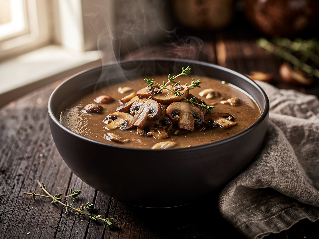 Garlic Mushroom Soup