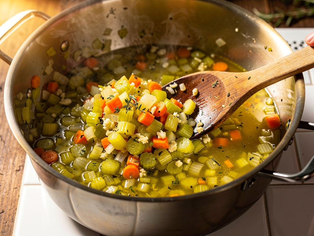 Sautéing the aromatics until fragrant.