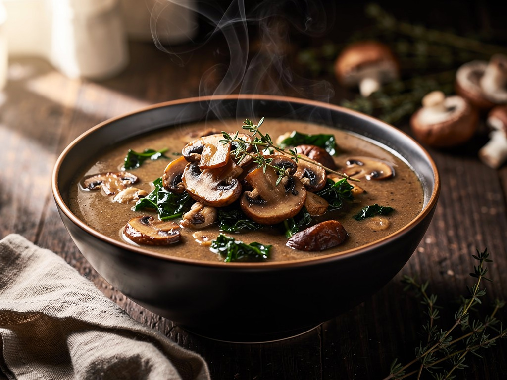 Mushroom Kale Soup
