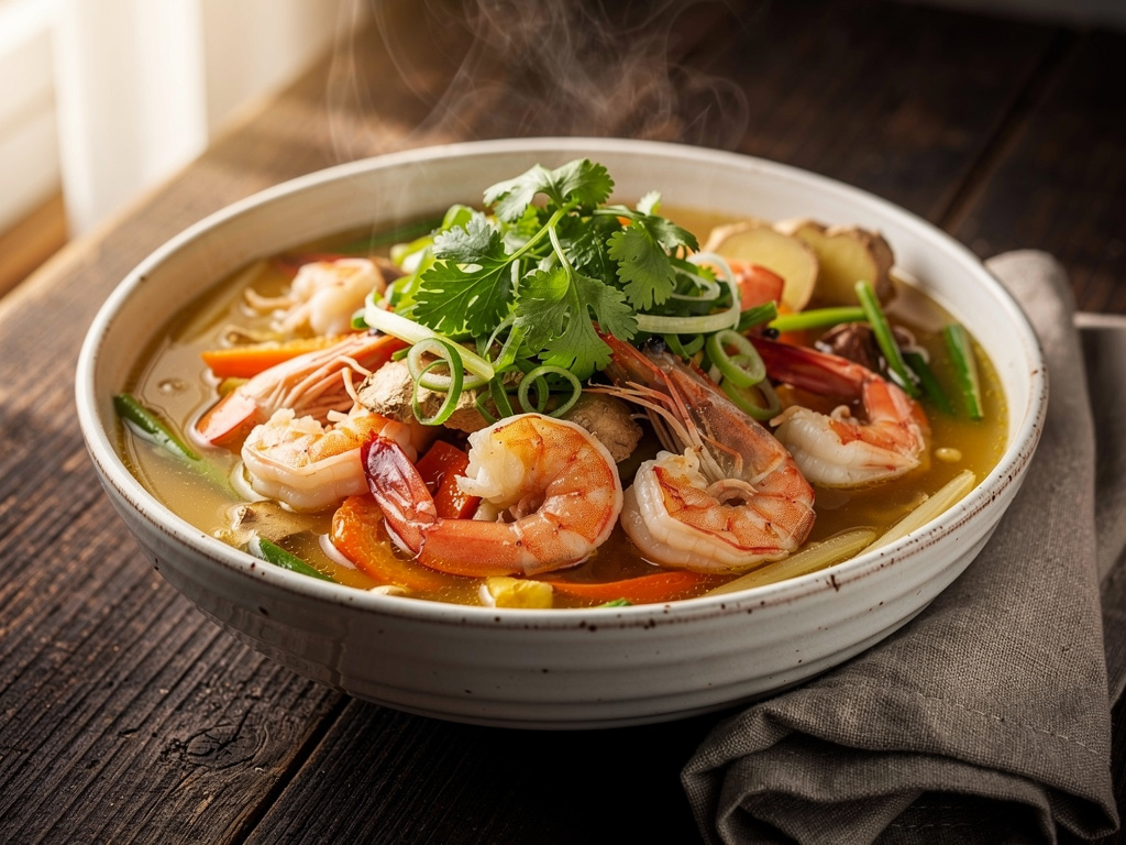 Thai Prawn Soup with Ginger