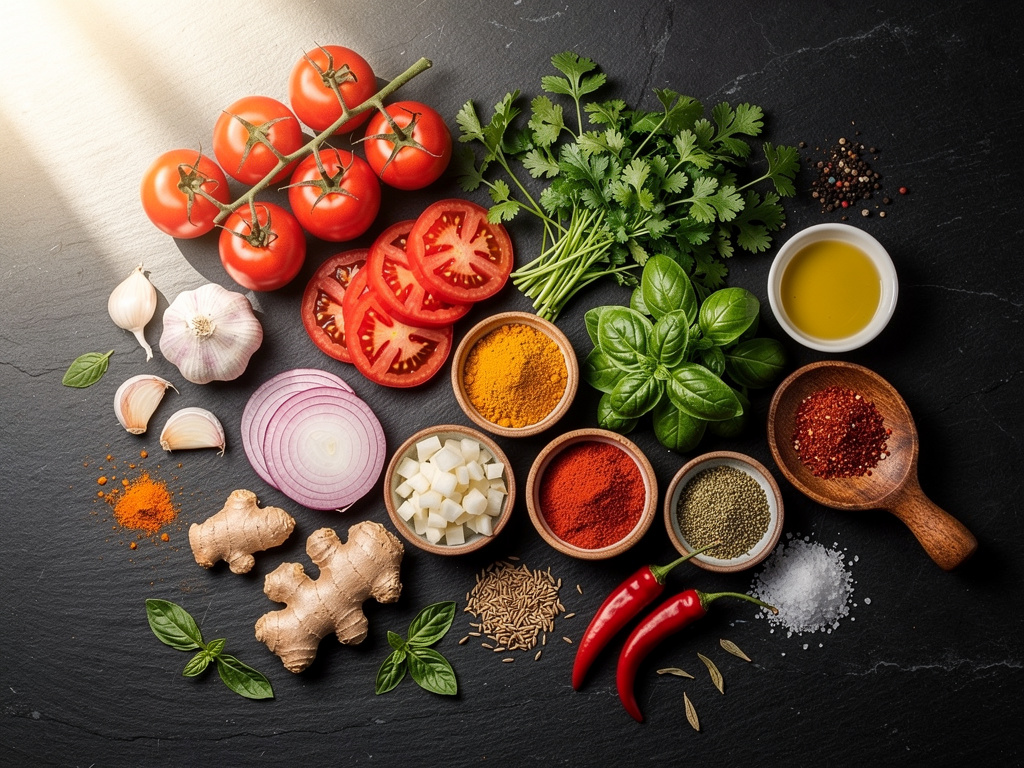 Fresh ingredients gathered and ready for this recipe.
